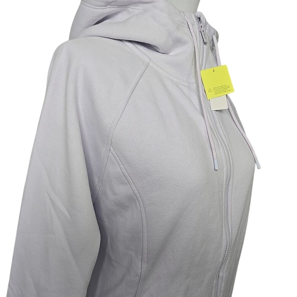 All In Motion Lilac Full Zip Hoodie Jacket Women's Large NEW Thumbholes Pockets‎ - Picture 3 of 12